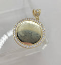 10K CZ FRAME ROUND MEMORIAL PENDANT – 30mm X 30mm – JY Jewelry Wholesale