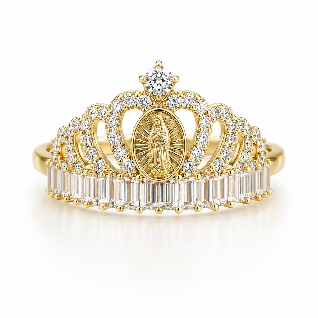 10K VIRGEN DE LA CARIDAD CROWN RING – 7.5 – JY Jewelry Wholesale
