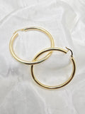 14K PLAIN HOOPS EARRINGS – 6 4MM – JY Jewelry Wholesale