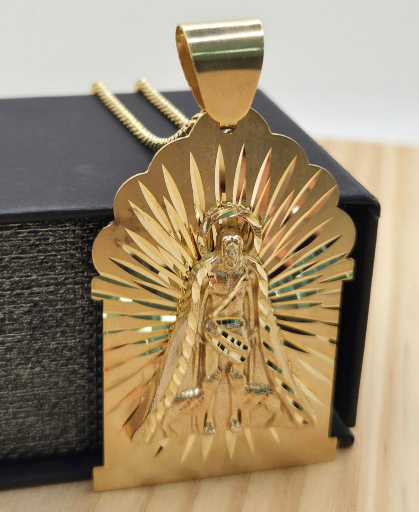 10K DIAMOND CUT FLAT HOUSE STYLE SAN LAZARO PENDANT – JY Jewelry Wholesale
