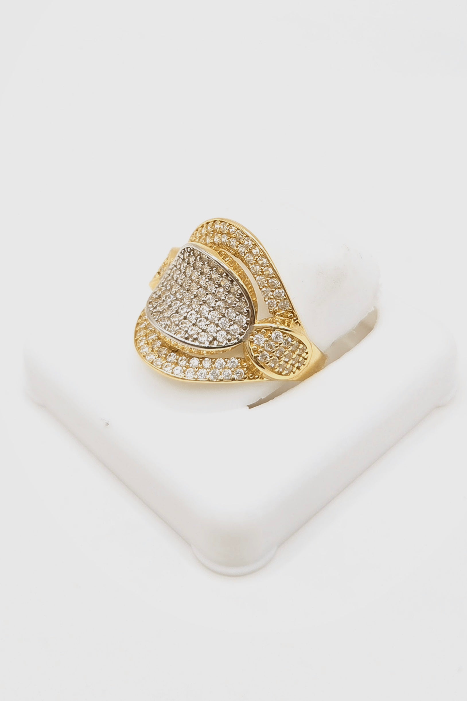 14K MODERN CZ RING – 8 – JY Jewelry Wholesale