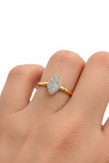 10K ALMOND DIAMOND PROMISE RING – 7.5 – JY Jewelry Wholesale