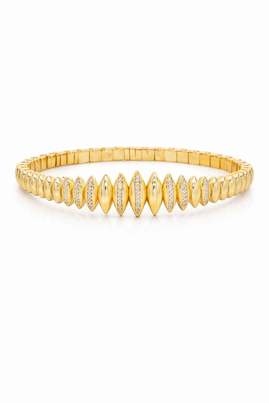 10K MODERN BANGLE – 7.5" – JY Jewelry Wholesale