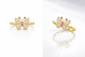 14K BEAUTIFUL BUTTERFLY RING WITH CZ DETAILS AND PINK COLOR – 7.5 – JY Jewelry Wholesale