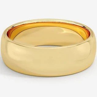 10K SOLID PLAIN MAN'S WEDDING BAND RING – 13 7MM – JY Jewelry Wholesale