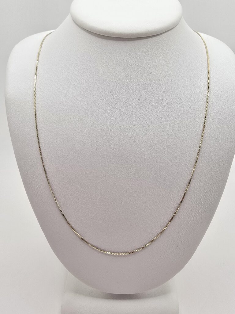14K BOX CHAIN – 16" 1MM – JY Jewelry Wholesale