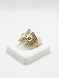 10K FANCY SILHOUETTES BACK DESIGN CZ DROPS DETAIL CENTER RING – 8 – JY Jewelry Wholesale