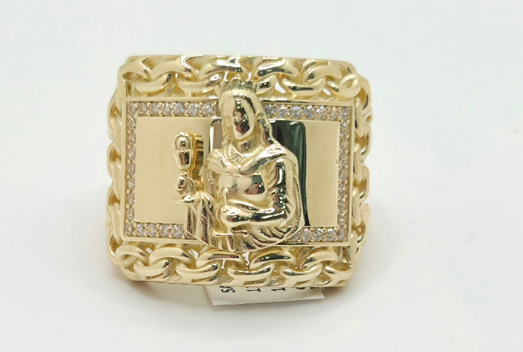 10K CHINO LINK DETAIL RECTANGULAR SANTA BARBARA RING – 11 & 12 – JY Jewelry Wholesale
