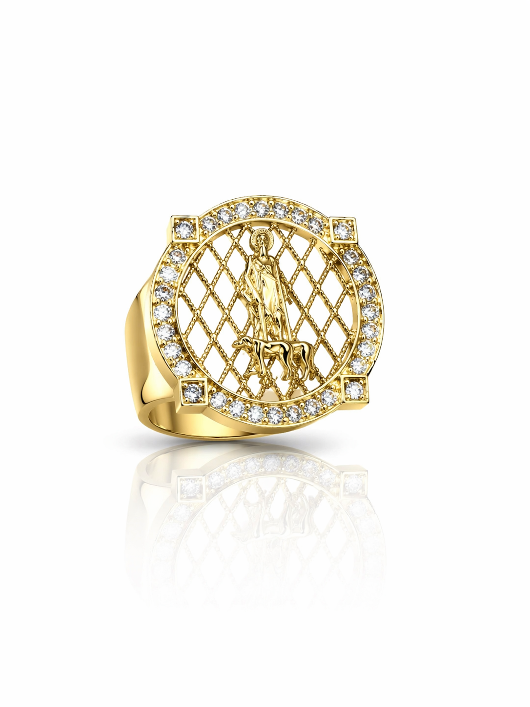 10K SAN LAZARO RING WITH NET BACKGROUND – 9.5 – JY Jewelry Wholesale