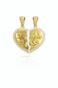 14K "LOVE YOU" SPLIT HEART PENDANT – JY Jewelry Wholesale