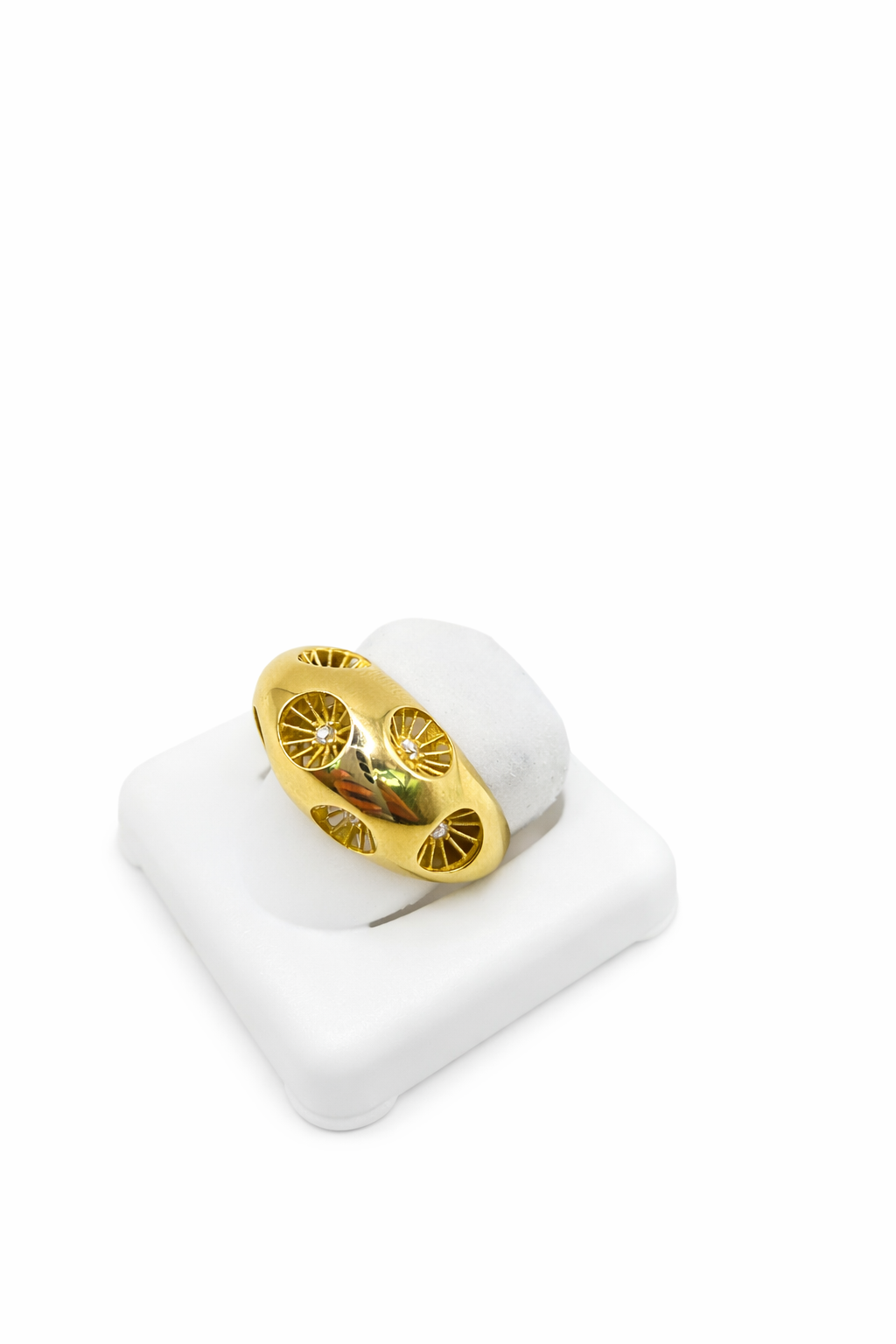 10K MODERN HONEYCOMB STYLE RING – 8.5 – JY Jewelry Wholesale