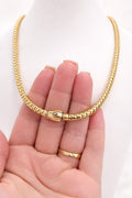 10K CERTIFIED MONACO BOX CHAIN – 20INC 4MM – JY Jewelry Wholesale