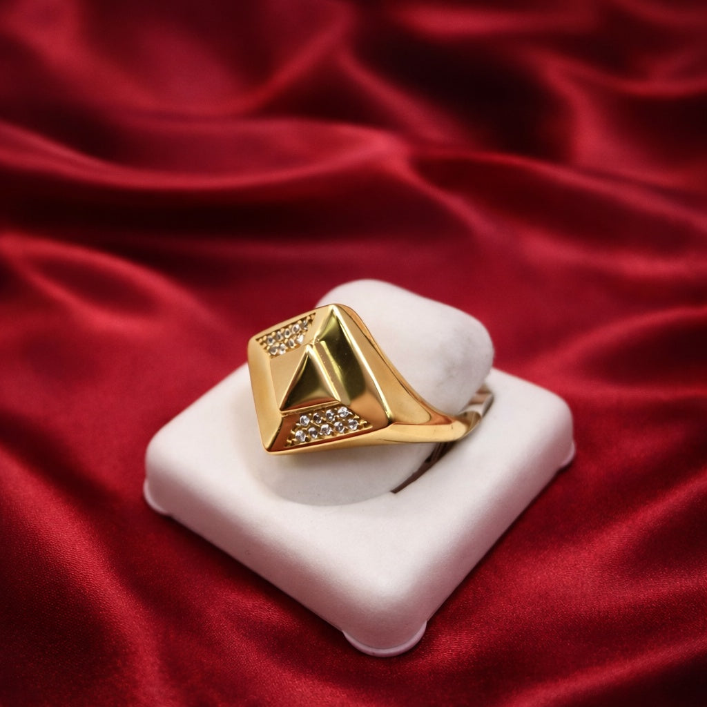 10K MODERN RHOMBUS CZ DETAIL RING – 8 & 9 – JY Jewelry Wholesale