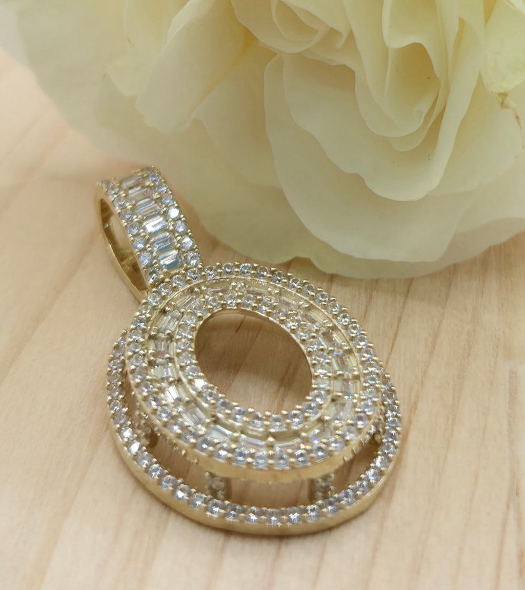 10K SMALL CZ "O" LETTER PENDANT – JY Jewelry Wholesale