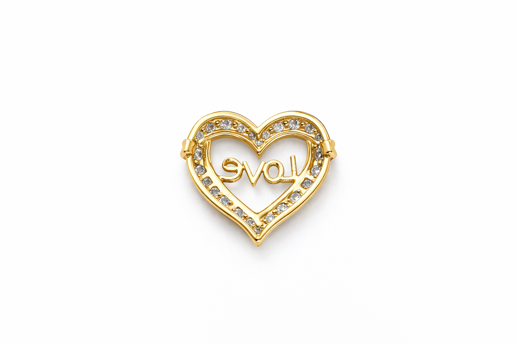 10K LOVE INSIDE HEART PENDANT – JY Jewelry Wholesale