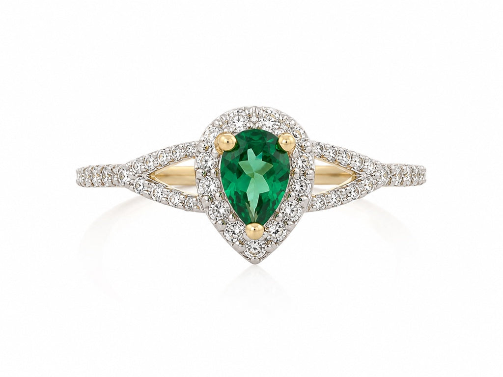14K DIAMOND PEAR RING – 7 – JY Jewelry Wholesale