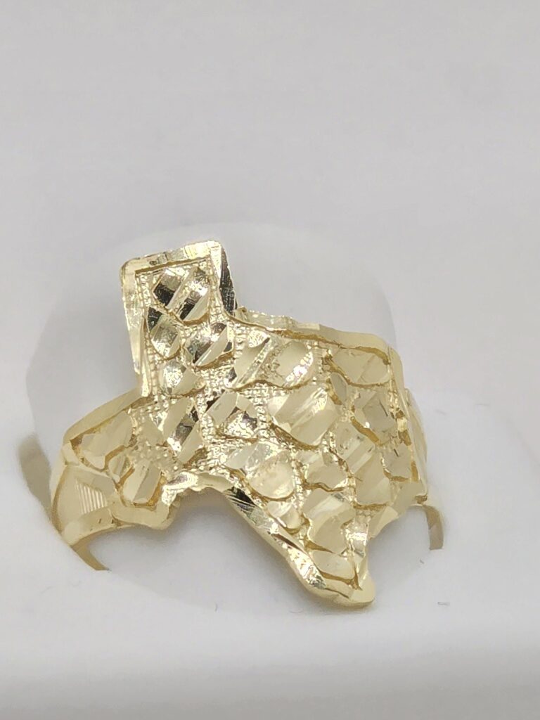 10K TEXAS MAP NUGGETS RING – 9 – JY Jewelry Wholesale