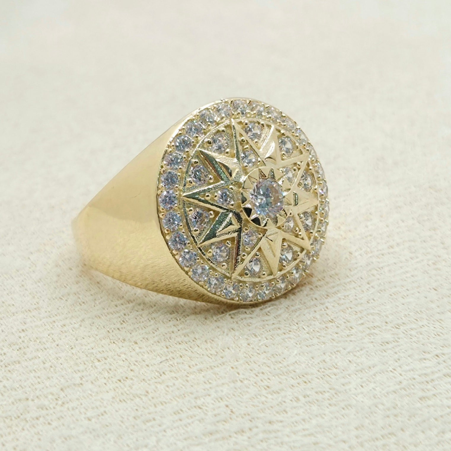 10K CZ ELEGANT ROUND MEN'S RING – 10 – JY Jewelry Wholesale