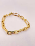 14K SQUARE PAPER CLIP BRACELET – 7" 6MM – JY Jewelry Wholesale