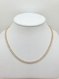 10K TENNIS NECKLACE CZ – 23" 3.5MM – JY Jewelry Wholesale
