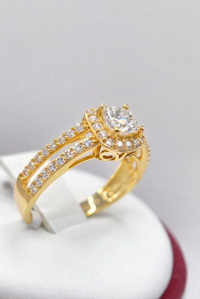 14K YG SOLITAIRE 1CT MOISSANITE WOMAN'S RING – 7 – JY Jewelry Wholesale
