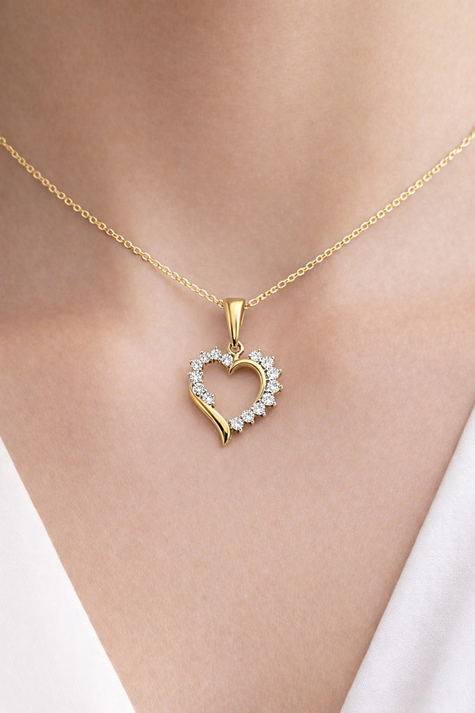10K DIAMOND HEART PENDANT – JY Jewelry Wholesale