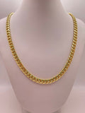 14K SEMISOLID MIAMI CUBAN CHAIN 24" 7MM – JY Jewelry Wholesale