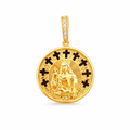 10K ROUND MEDALLION SANTA BARBARA PENDANT – 20MM – JY Jewelry Wholesale