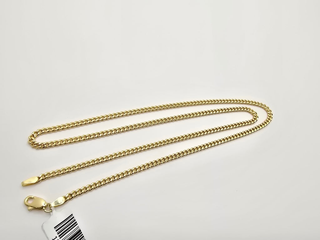 10K SEMISOLID MIAMI CUBAN CHAIN – 18" 3MM – JY Jewelry Wholesale