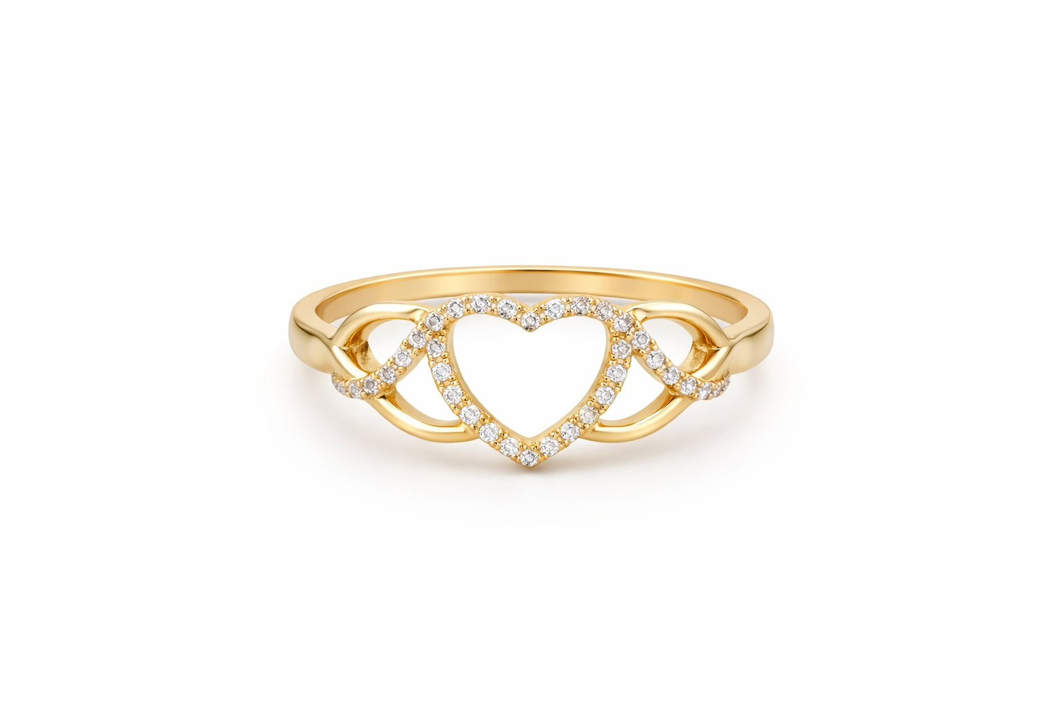 14K MEDIUM HEART SILHOUETTE RING – 7 – JY Jewelry Wholesale