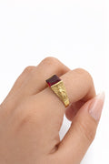 10K RED SQUARE STONE ELEGANT RING – 8.5 – JY Jewelry Wholesale