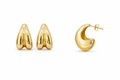 14K MODERN YELLOW GOLD HALF SHELL STYLE EARRINGS – JY Jewelry Wholesale