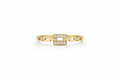 14K DELICATE CZ SQAURE CHAIN RING – 7 – JY Jewelry Wholesale