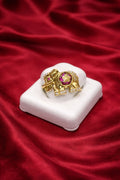 10K PINK DETAILS ELEPHANT RING – 7 – JY Jewelry Wholesale