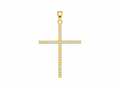 10K CZ FINE DELICATE CROSS PENDANT – LARGE – JY Jewelry Wholesale
