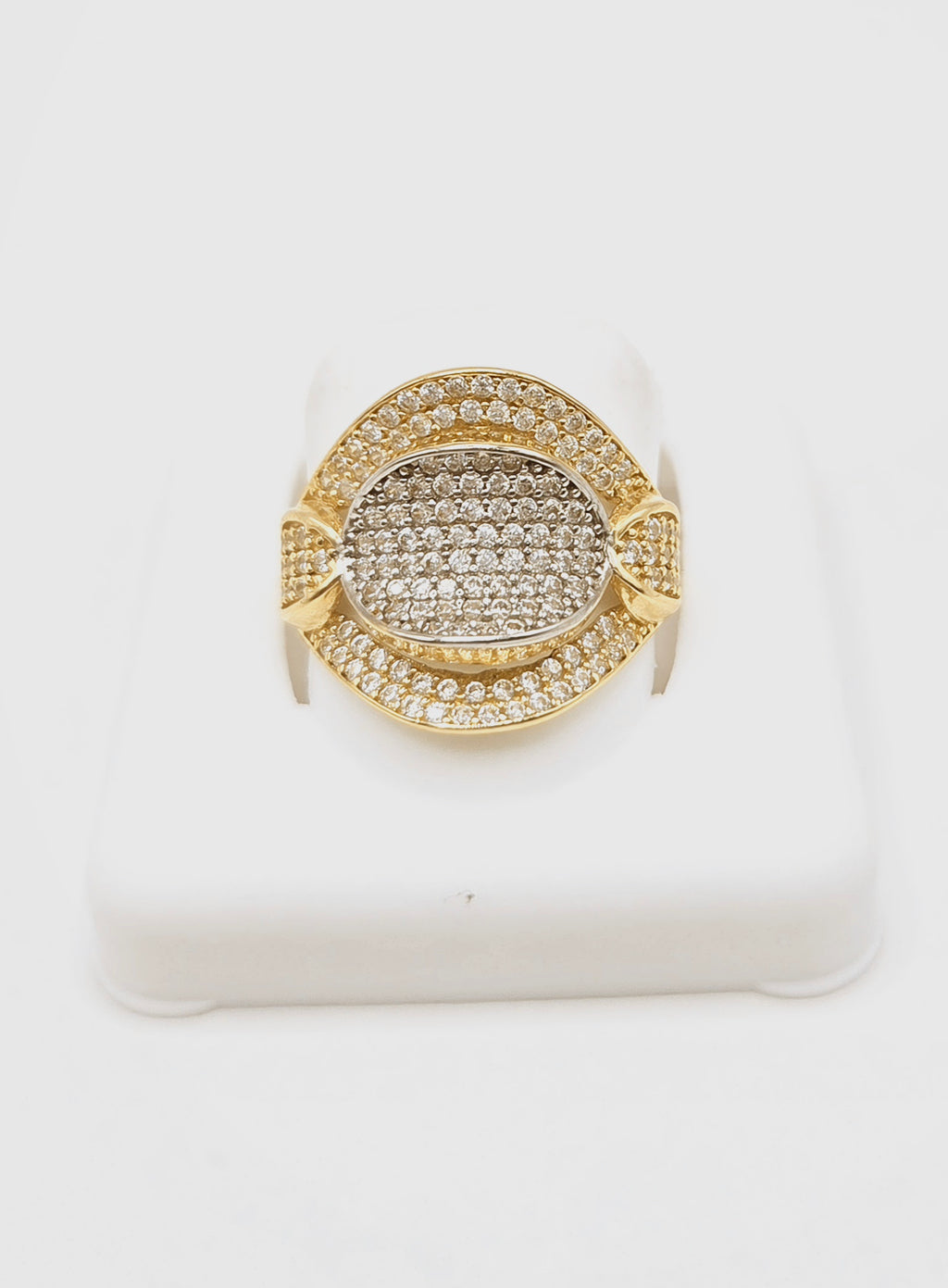 14K MODERN CZ RING – 8 – JY Jewelry Wholesale