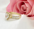 10K WHITE STONE HEART WITH CZ DETAIL RING – 7-8 – JY Jewelry Wholesale