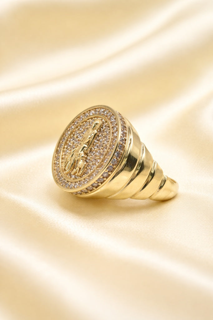 10K ROUND CZ FRAME SAN LAZARO RING – 11.5 – JY Jewelry Wholesale