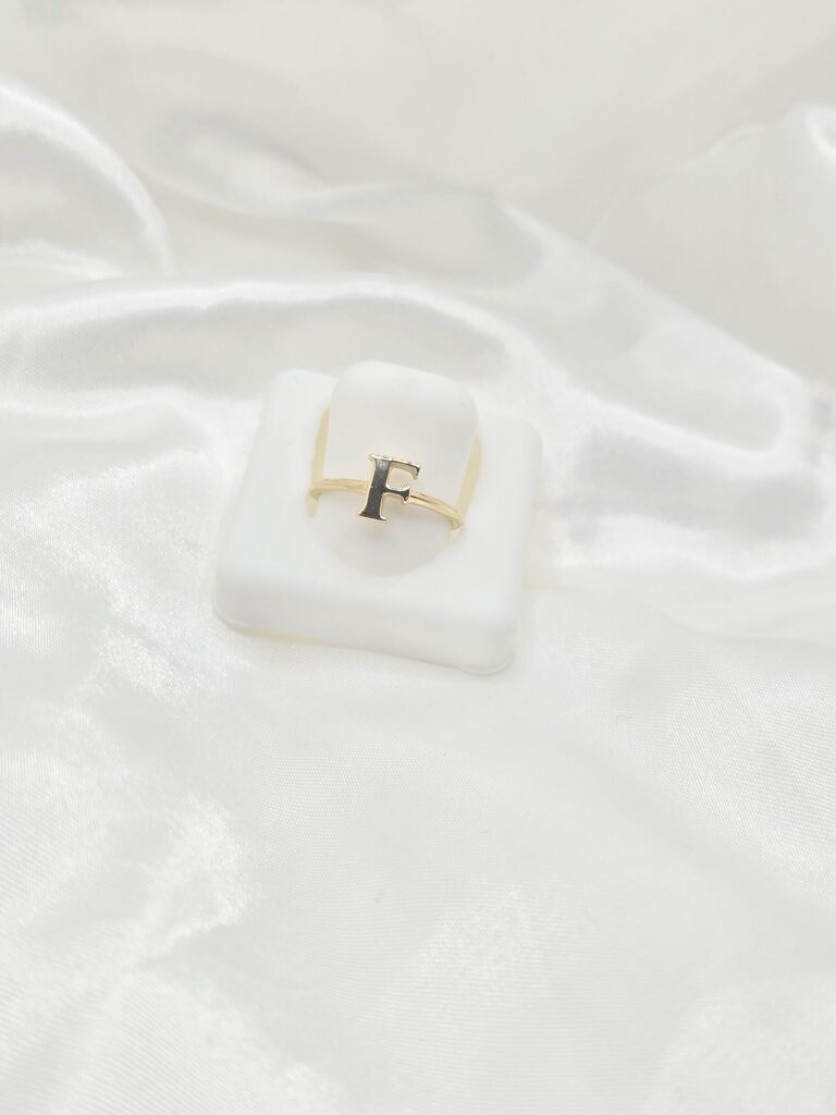 14K "F" LETTER RING – 6 – JY Jewelry Wholesale