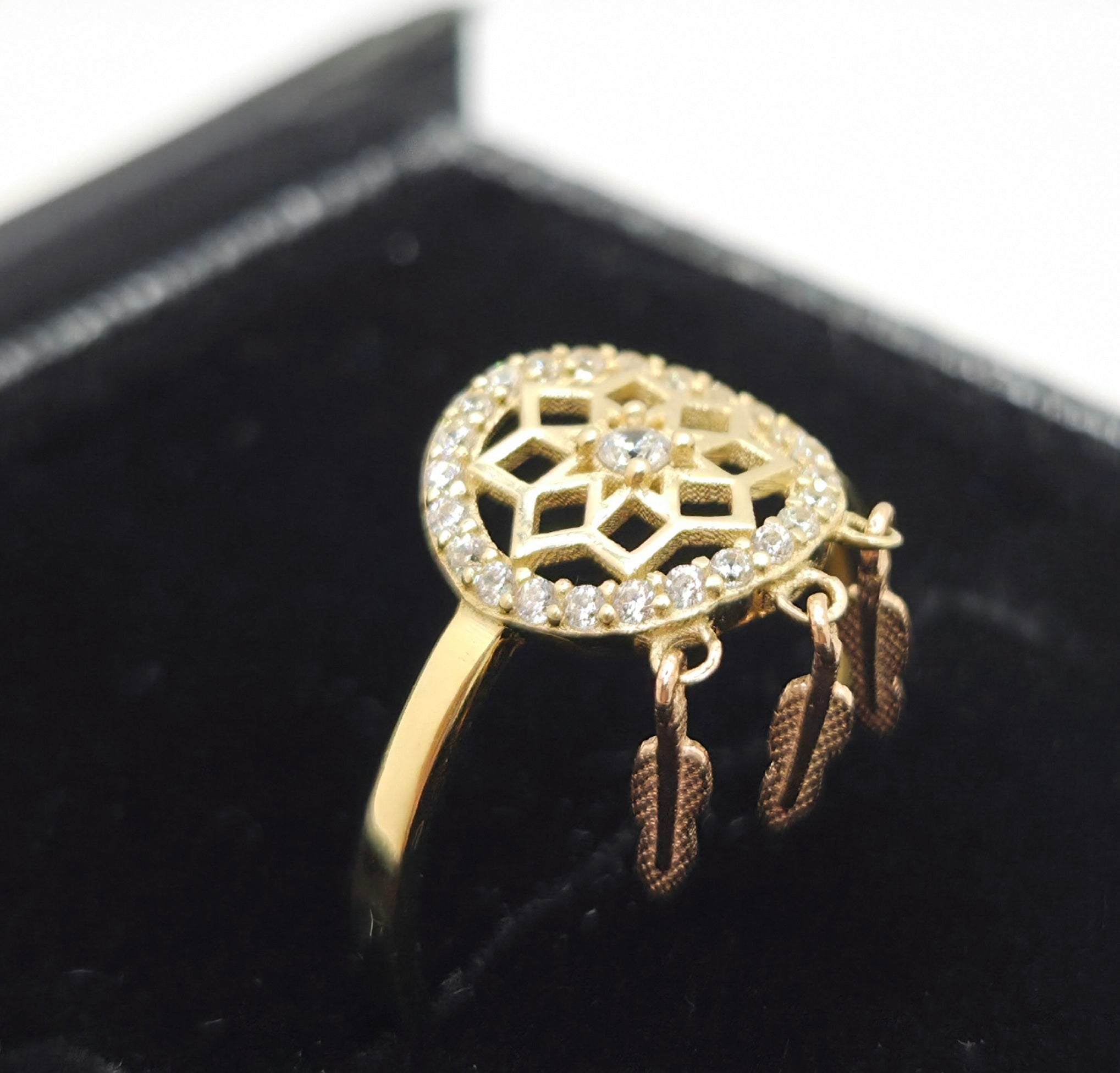 14K DELICATE DREAMCATCHER RING – 7 & 8 – JY Jewelry Wholesale