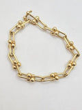 10K PAPER CLIP BRACELET – 7" 6MM – JY Jewelry Wholesale