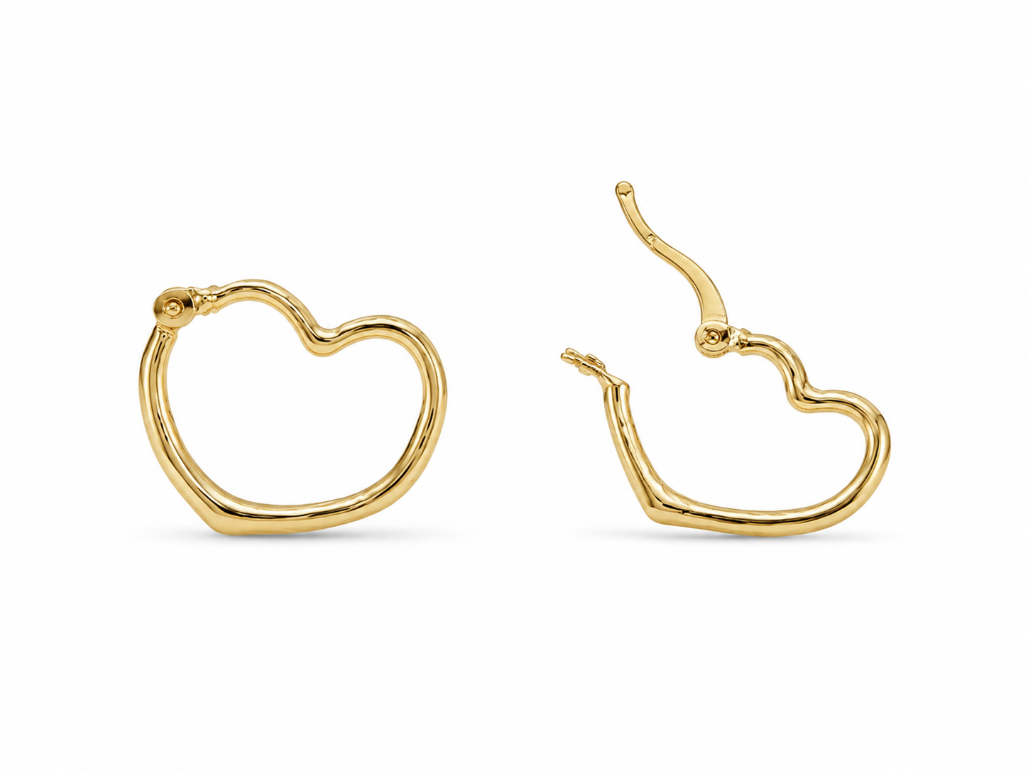 14K HEART EARRINGS+WOMAN – S – JY Jewelry Wholesale