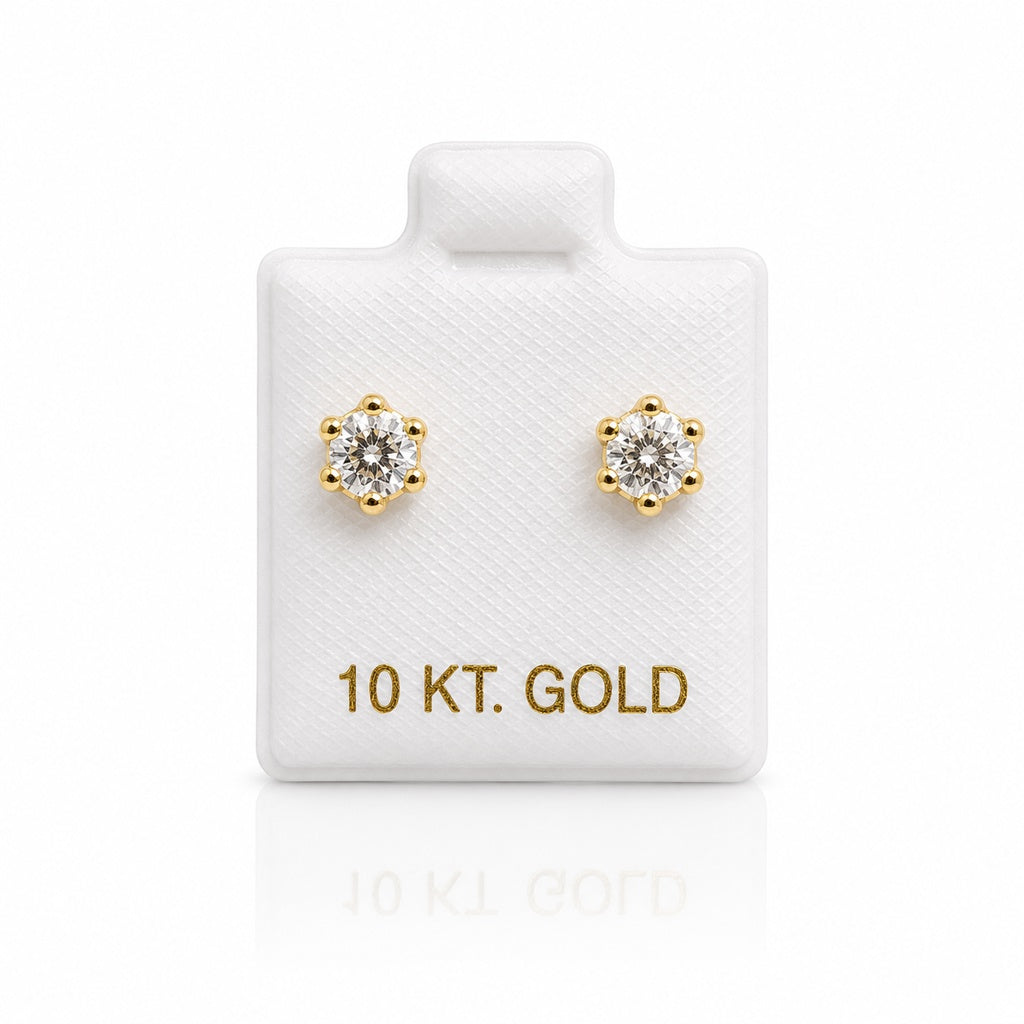 10K BALL EARRINGS – 6MM – JY Jewelry Wholesale