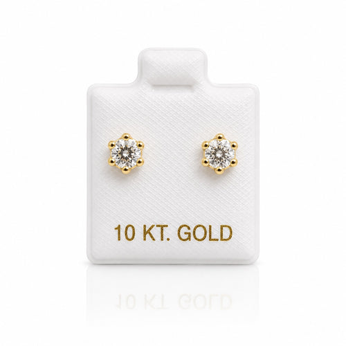 10K BALL EARRINGS – 6MM – JY Jewelry Wholesale