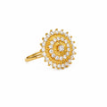14K RING OF AN EXOTIC FLOWER FULL OF CZ – 7 – JY Jewelry Wholesale