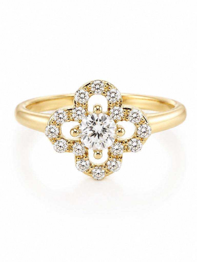 14K FLOWER RING+WOMAN – – 7 – JY Jewelry Wholesale