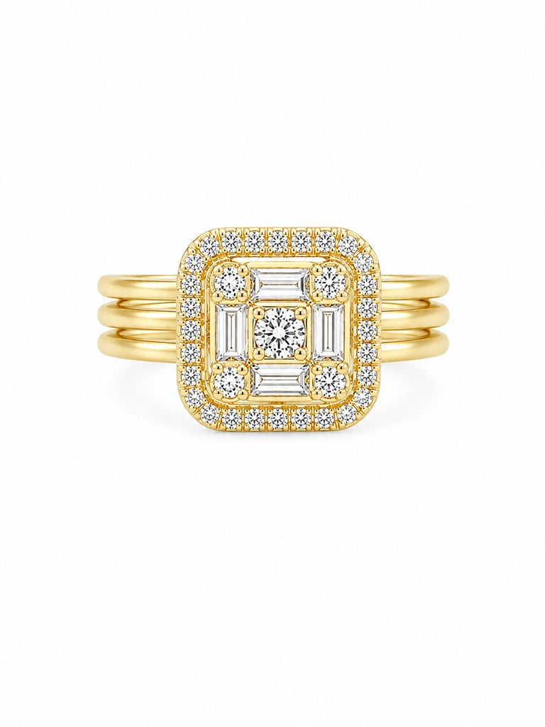 10K SQUARE RING – 8 3.2GR – JY Jewelry Wholesale