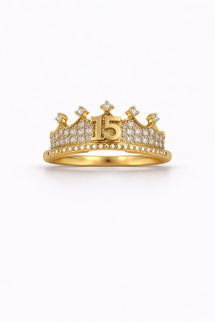 10K FIFTEEN CZ DETAIL CROWN RING – JY Jewelry Wholesale
