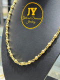 10K MODERN PAPER CLIP-BEADS CHAIN – 20" 6MM – JY Jewelry Wholesale