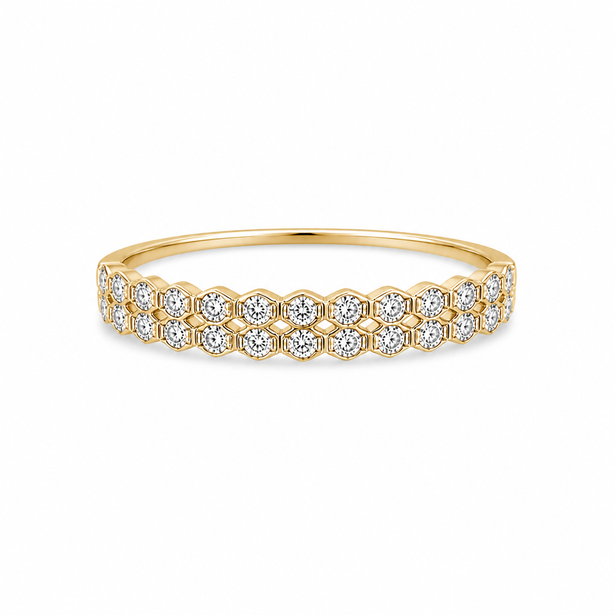 10K ELEGANT RING WITH CZ DETAILS – 7.5 – JY Jewelry Wholesale
